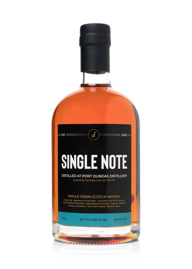 SINGLE NOTE: PORT DUNDAS 11 YEAR OLD WHISKY