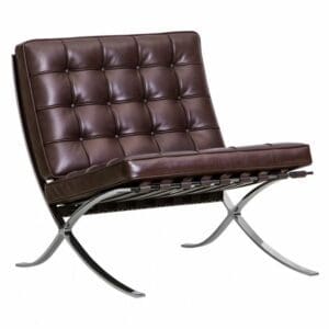 Fauteuil Barcelona Relax en cuir Venezia brun