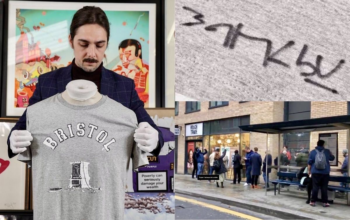 Un T-shirt, signé Banksy, récolte une belle somme lors d’une vente aux enchères. Une piste pour découvrir qui en était le propriétaire.