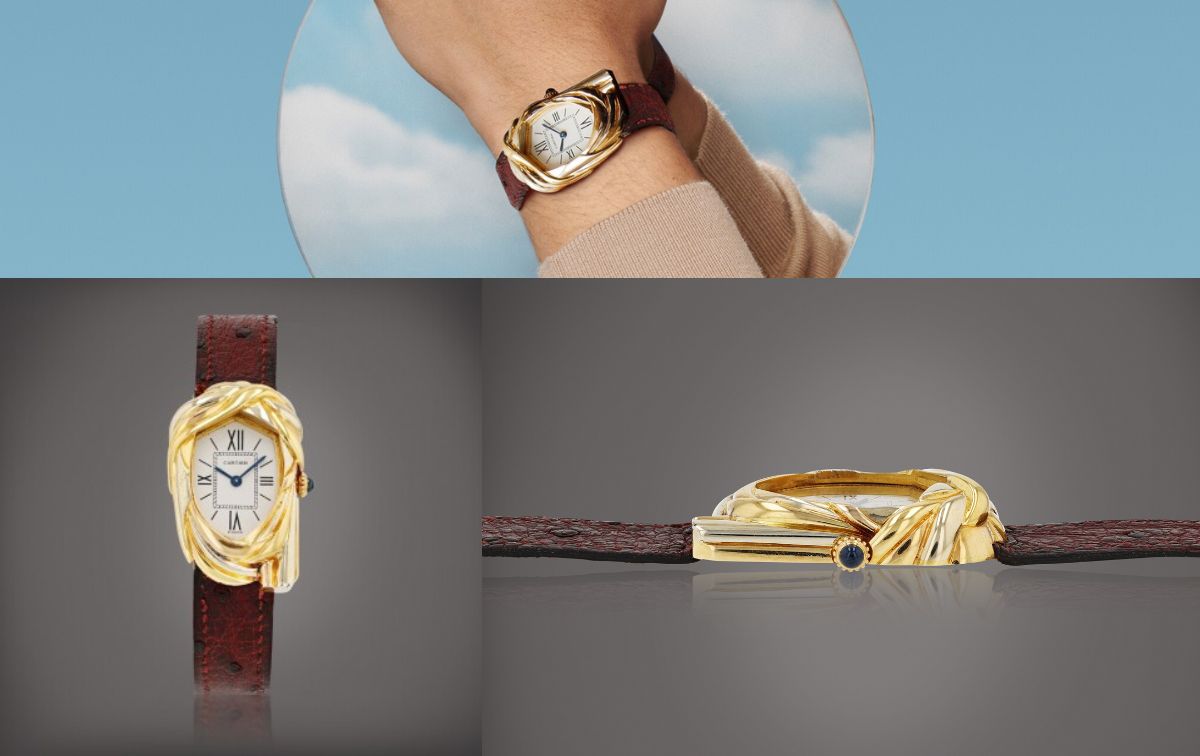 Plus de 1 million d’euros pour la Montre Cheich’ bracelet mécanique unique en or jaune chez Sotheby’s