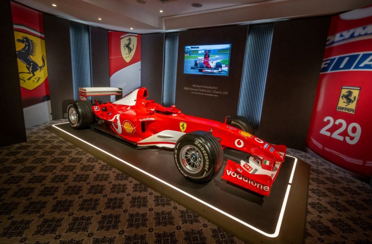 Sotheby’s Genève : Une Formule 1 de Schumacher mise aux enchères à Genève
