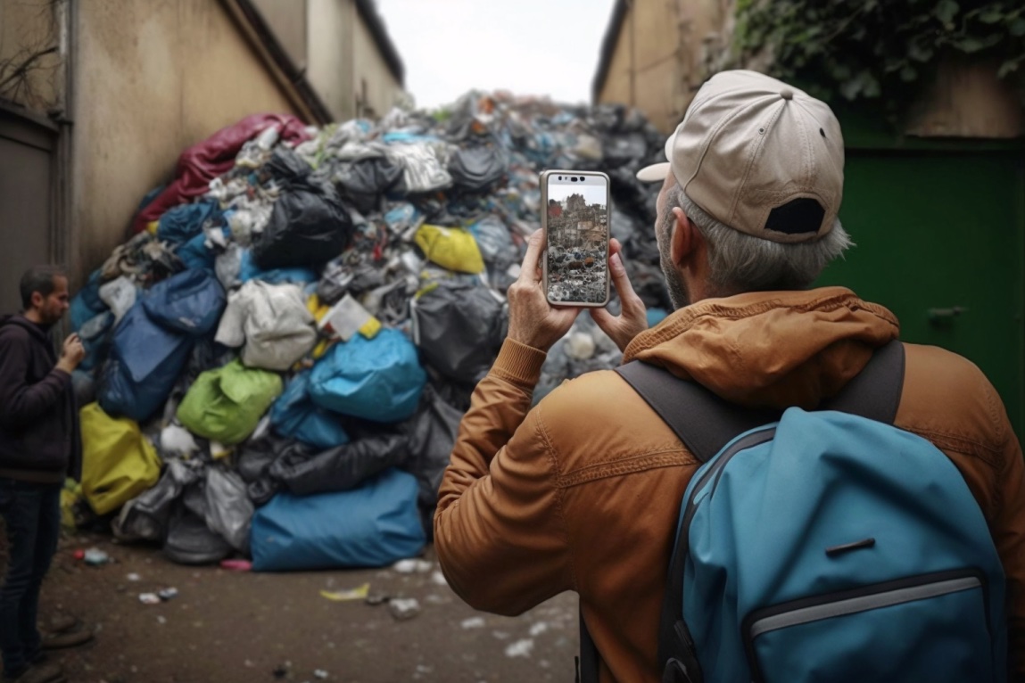 Une excursion à Paris, capitale du tourisme mondial : La beauté des murs de poubelles.